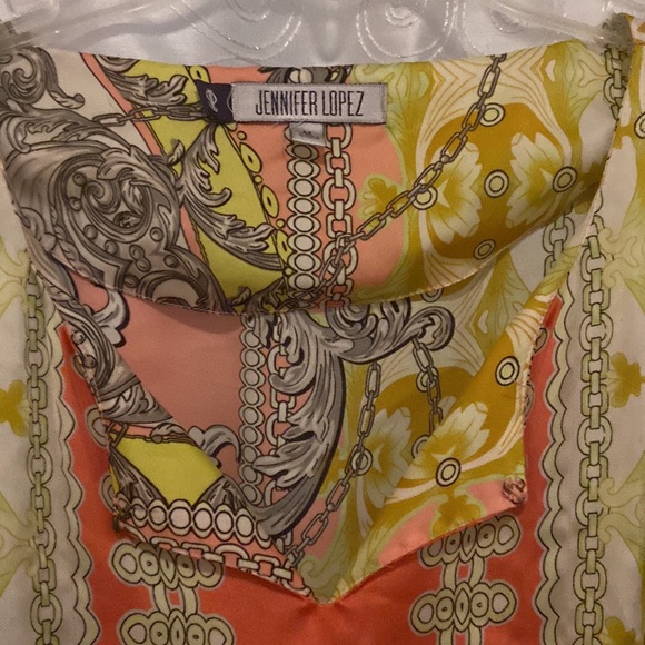 Jennifer Lopez Multi Color Patterned Dress Women’s Size Medium 💥 - Picture 2 of 4